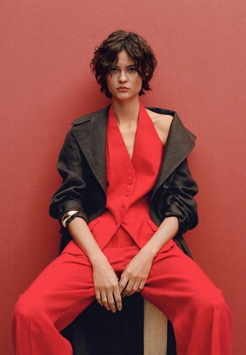 MANGO - Vest Limona - Red