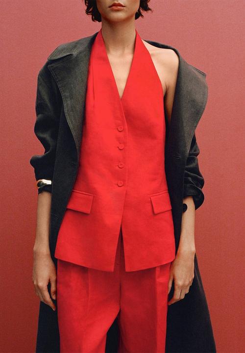 MANGO - Vest Limona - Red