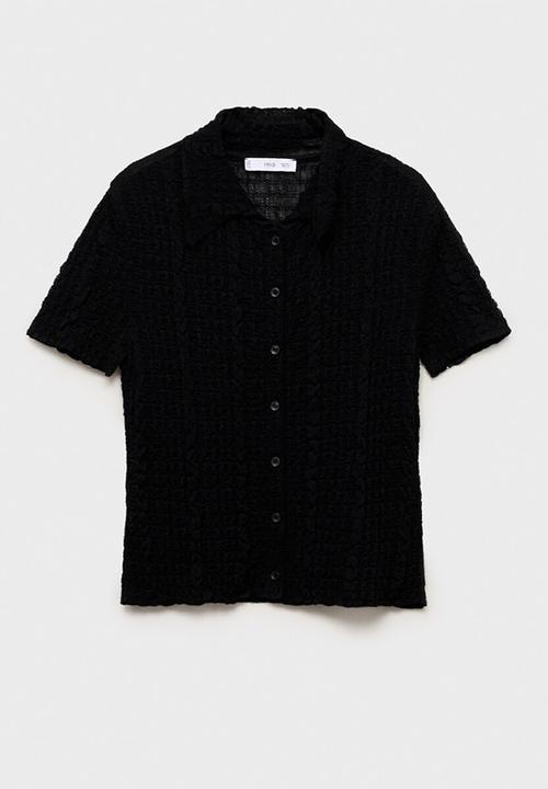 MANGO - Cardigan Olas - Black