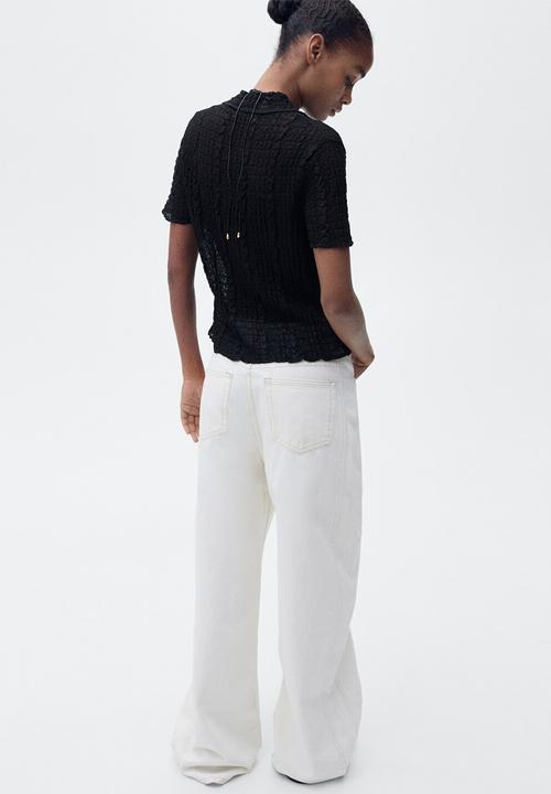 MANGO - Cardigan Olas - Black