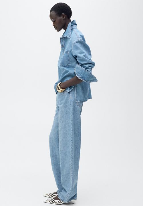 MANGO - Blouse Danila - Open Blue