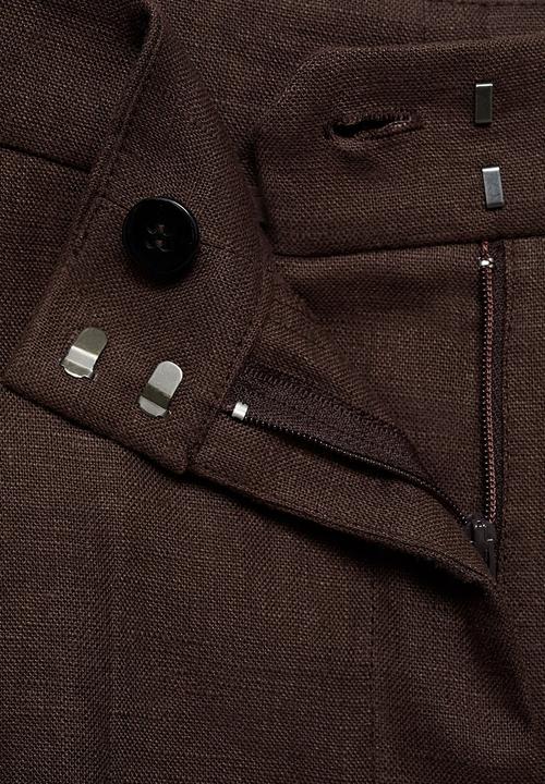 MANGO - Trousers Tempoli - Brown