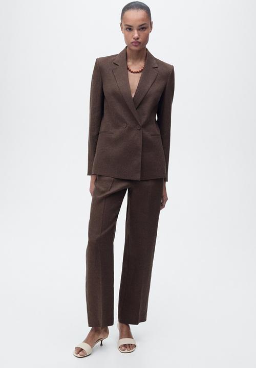 MANGO - Trousers Tempoli - Brown