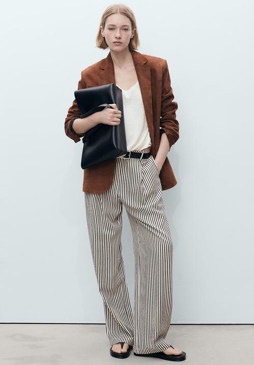 MANGO - Trousers Sal - Natural
