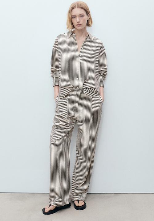 MANGO - Trousers Sal - Natural