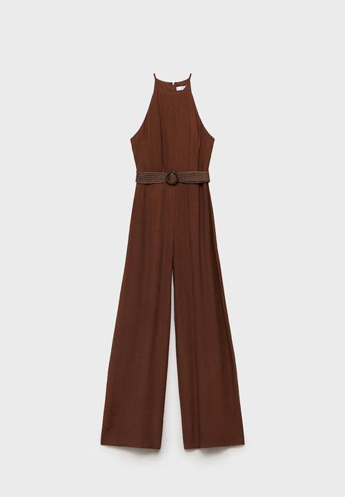MANGO - Jumpsuit Le - Brown