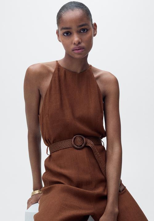 MANGO - Jumpsuit Le - Brown
