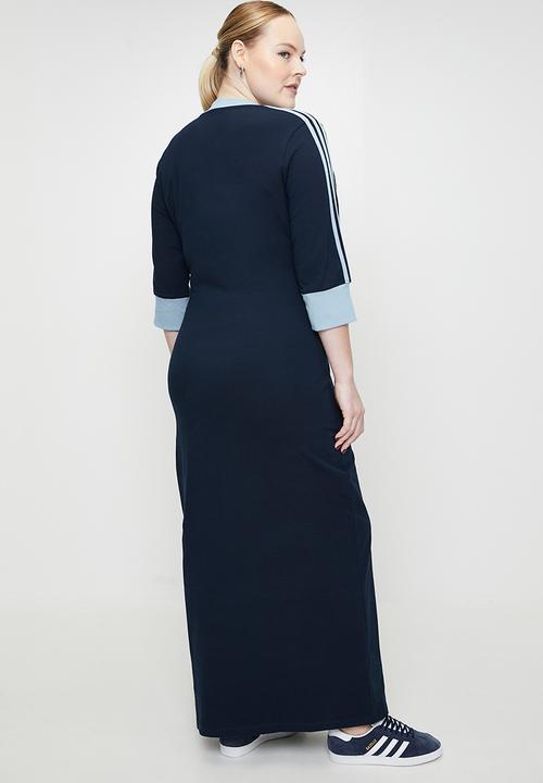 adidas Originals - Plus v-neck dress - blue
