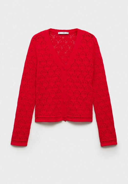 MANGO - Cardigan Sito - Red