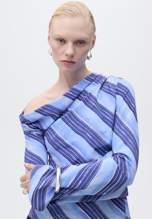 MANGO - Blouse Celeste - Light/Pastel Blue