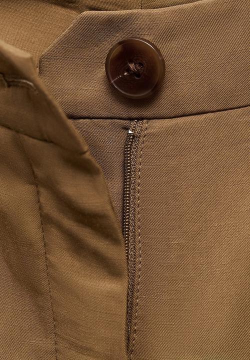 MANGO - Trousers Moskito - Green