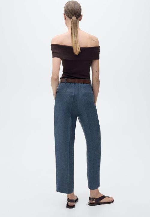 MANGO - Trousers Brunoli - Medium Blue