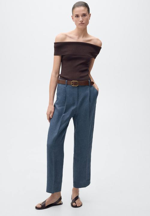 MANGO - Trousers Brunoli - Medium Blue