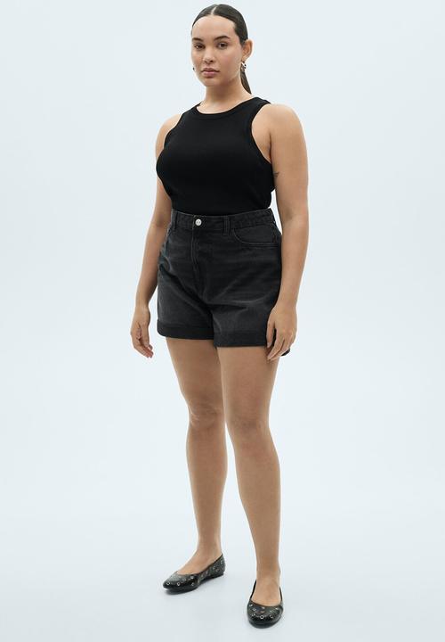 MANGO - Shorts Mom80 - Open Gray