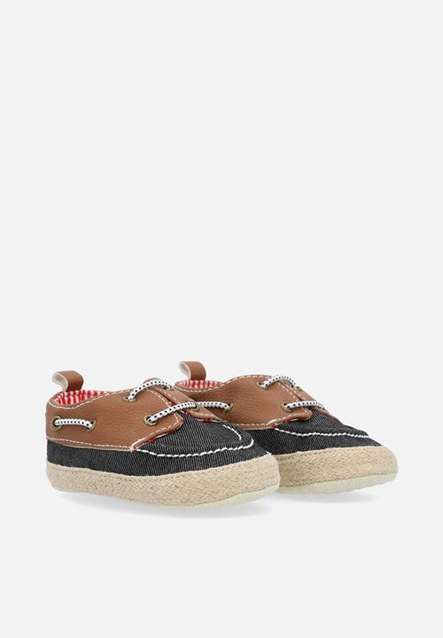 Pop Candy - Espadrille moccasins - brown/black denim