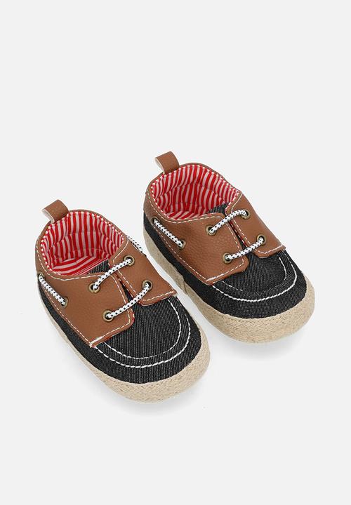 Pop Candy - Espadrille moccasins - brown/black denim