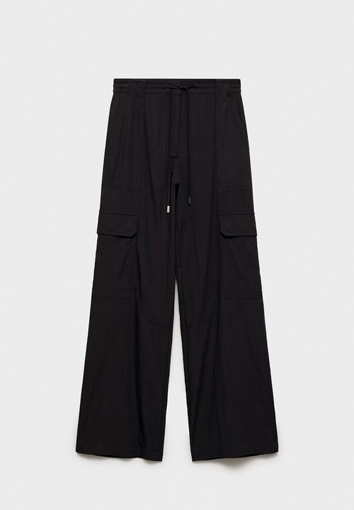 MANGO - Trousers Wolly - Charcoal