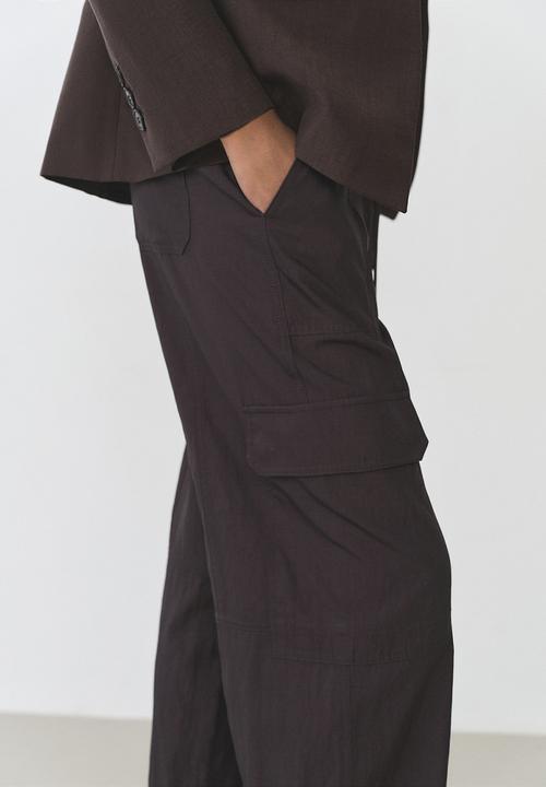 MANGO - Trousers Wolly - Charcoal
