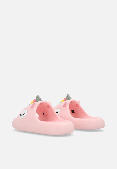 Pop Candy - Sleeping dino slip ons - pink/multi