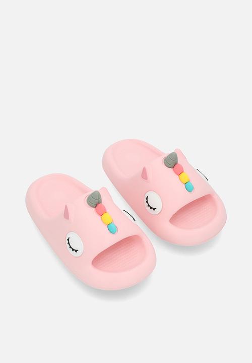 Pop Candy - Sleeping dino slip ons - pink/multi