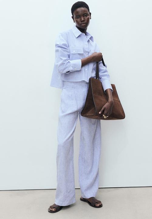 MANGO - Trousers Maneli - Medium Blue
