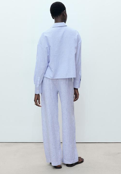 MANGO - Trousers Maneli - Medium Blue
