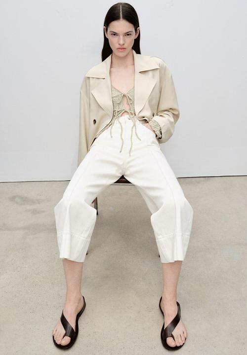 MANGO - Jeans Tessa - Light Beige