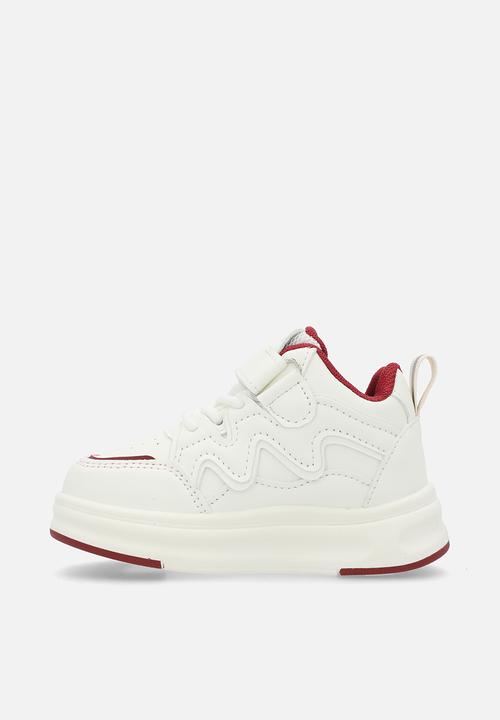 Pop Candy - Adjustable strap sneaker - whilte/maroon 