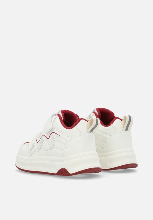 Pop Candy - Adjustable strap sneaker - whilte/maroon 
