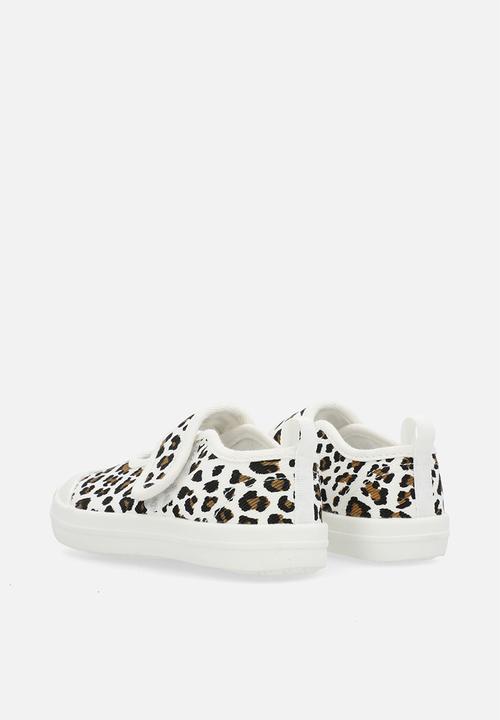 Pop Candy - Single strap sneakers - white/leopard print
