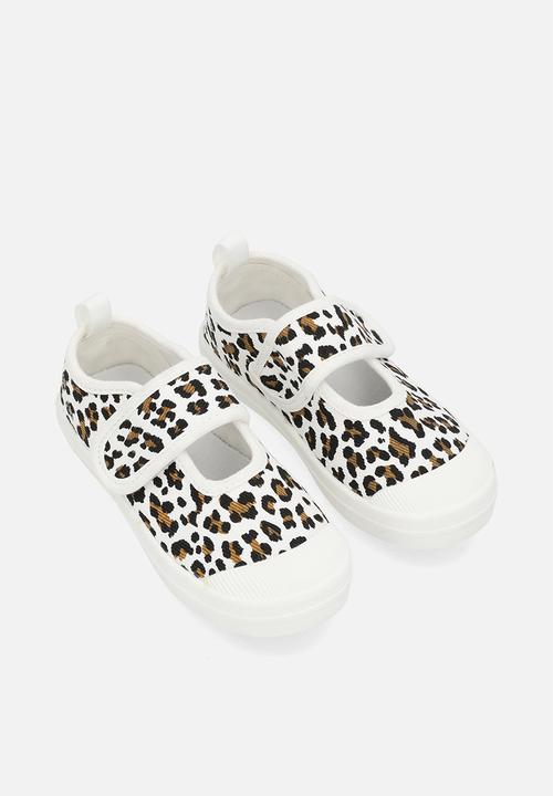 Pop Candy - Single strap sneakers - white/leopard print