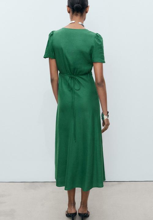 MANGO - Dress Red - Green