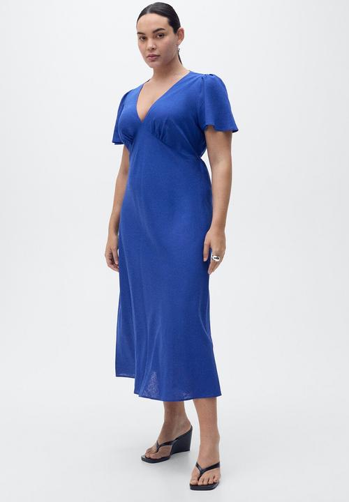 MANGO - Dress Red - Medium Blue