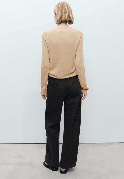 MANGO - Sweater Rosa - Medium Brown