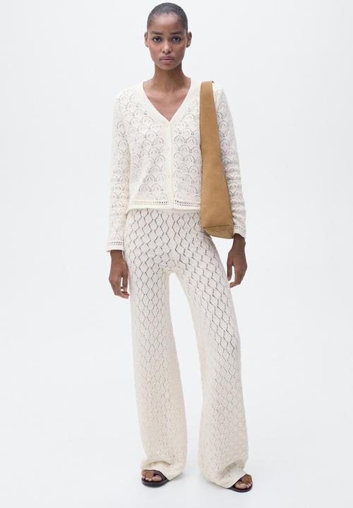 MANGO - Trousers Sito - Light Beige