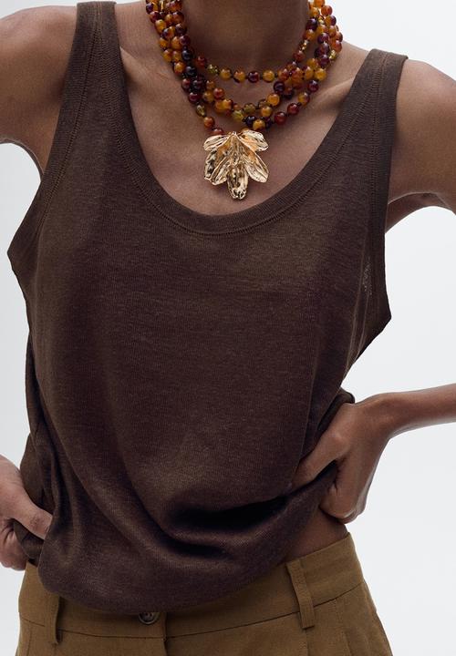 MANGO - Top Lini - Brown