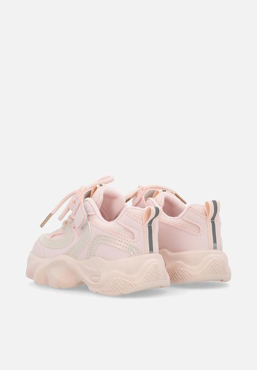 Pop Candy - Platform lace up sneakers-pink