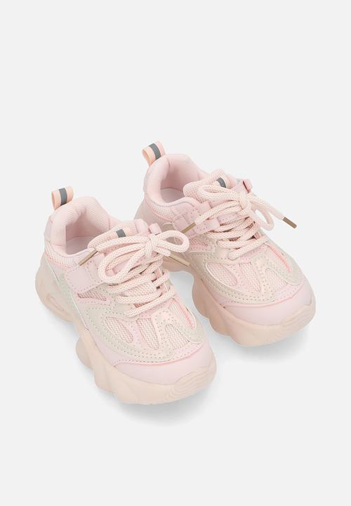 Pop Candy - Platform lace up sneakers-pink