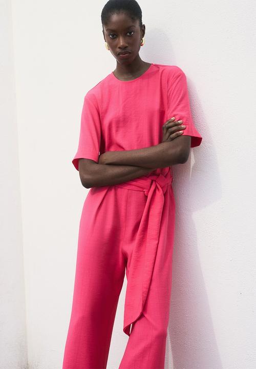 MANGO - Jumpsuit Japo - Bright Pink