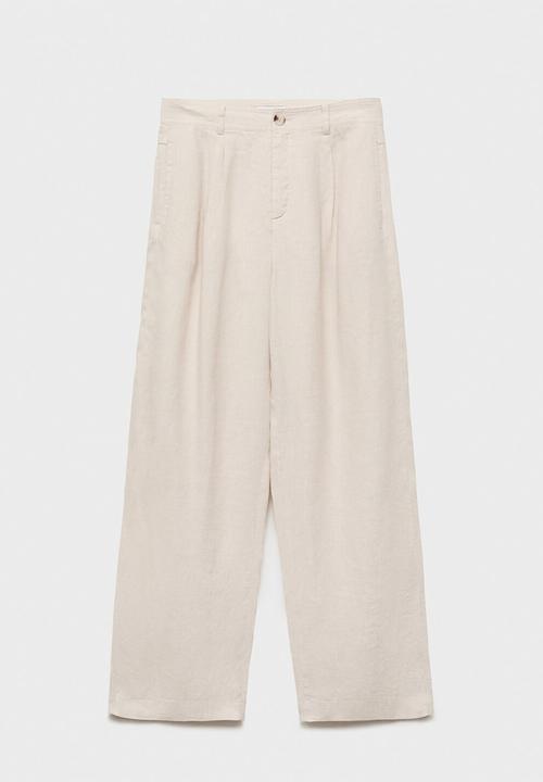 MANGO - Trousers Maneli - Light Pastel Gray
