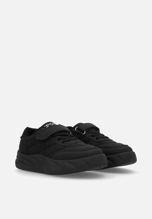 Pop Candy - Lace & adjustable fastener strap sneakers - black