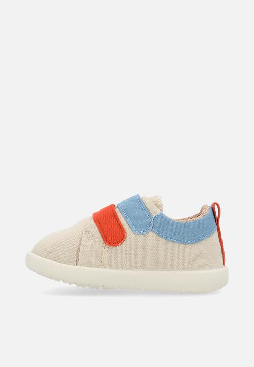 Pop Candy - Twin strap sneakers - beige/blue/orange
