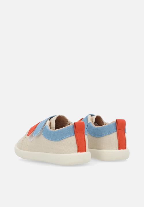 Pop Candy - Twin strap sneakers - beige/blue/orange