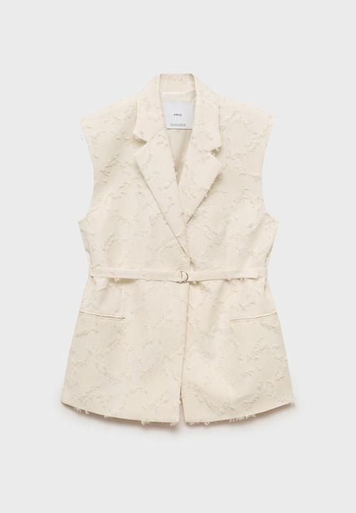 MANGO - Vest Floc - Natural
