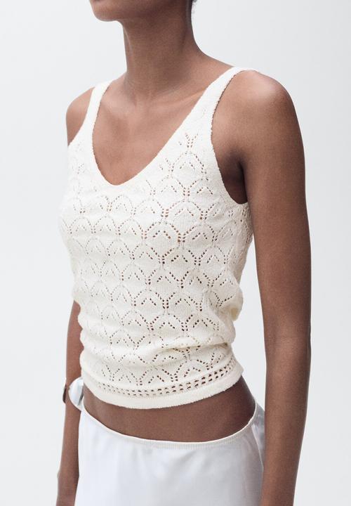 MANGO - Top Sito - Light Beige