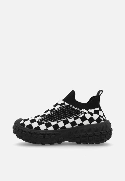 Pop Candy - Checker board sneakers-black & white