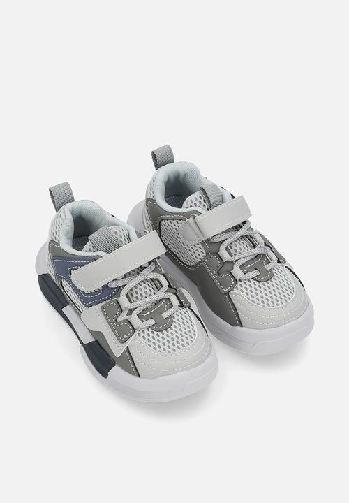 Pop Candy - Lace & adjustable fastener sneakers - grey