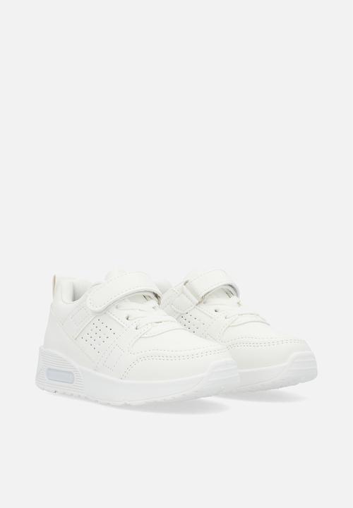 Pop Candy - Lace & adjustable fastener sneakers - white