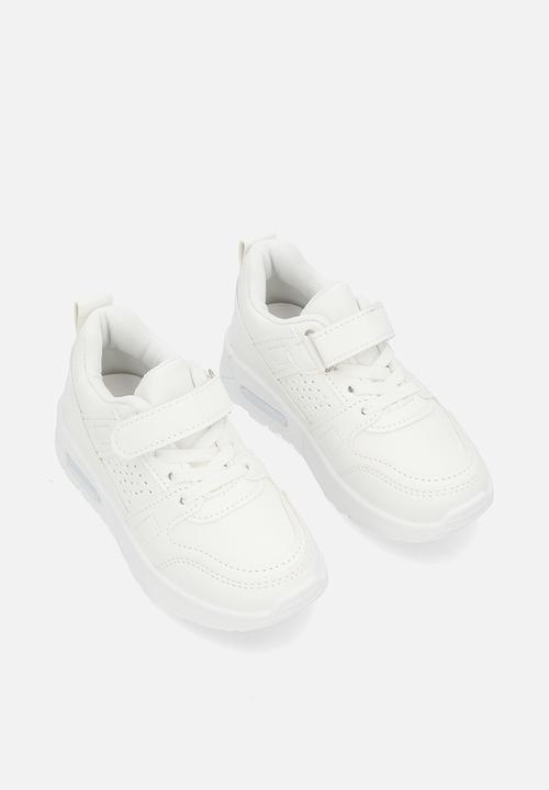 Pop Candy - Lace & adjustable fastener sneakers - white