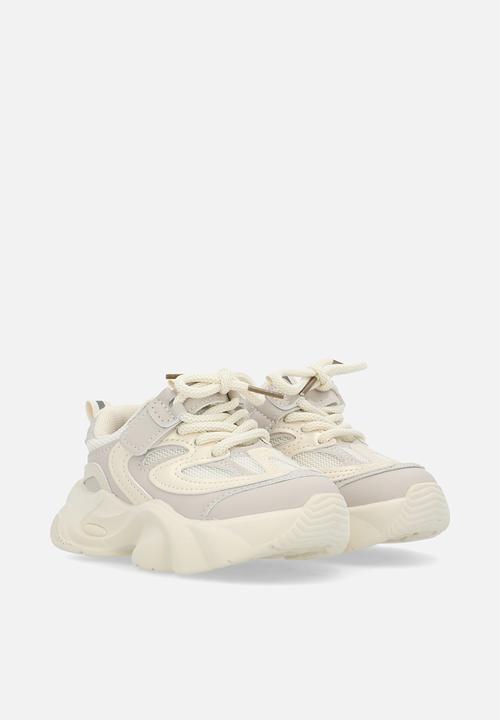 Pop Candy - Platform lace up sneakers-white